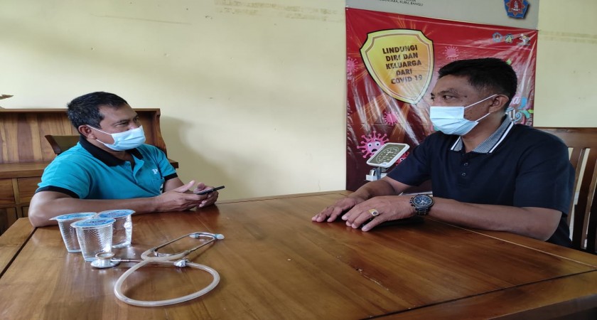 Vaksinasi Kaping Pertama Para Sisia SMK Negeri 4 Bangli Saking Tim 
